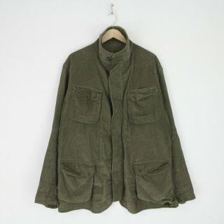 Mens Vintage Maharishi Mhi Fine Cotton Cord Field Work Jacket Coat Green Xl Rare