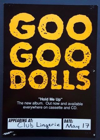 Goo Goo Dolls In La Vintage Promo Concert Poster 1991 The Replacements