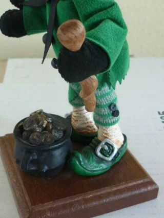 Rare Simpich Character Doll signed by creator,  1987: Leprechaun with pot of gold 5