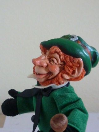 Rare Simpich Character Doll signed by creator,  1987: Leprechaun with pot of gold 7