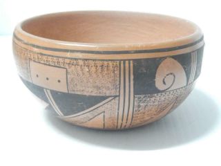 Vintage Old Hopi Pueblo Indian Pottery Food Bowl Pot - By Roberta Silas