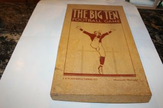 Rare 1930s The Big Ten Football Game - Vintage Sports Board Game L & H Co.  Mpls