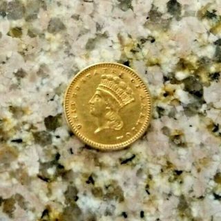 Rare 1888 U.  S $1 Gold Indian Princess Coin Sharp Details One Dollar