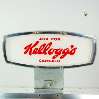 Vintage Kellogg ' s Metal Rack Countertop Display Advertisement retro cereal box 2