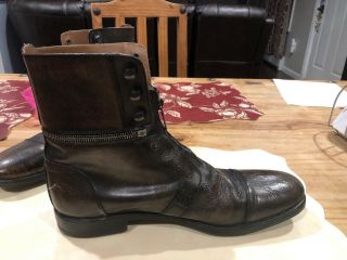 Rare John Varvatos Mens Front Zipper Distreased Boots Removable Size 11 Laceless 3