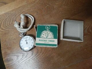 VINTAGE 7 JEWELS CHESTERFIELD YACHTING TIMER STOPWATCH W GREEN SPOT INTL 2