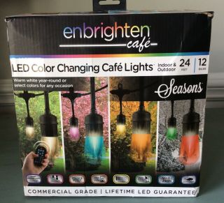 Enbrighten Vintage Seasons Led Warm White Color Changing Café String Lights,