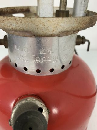 Vintage Coleman 200A Dated 3/55 Red No Globe 3
