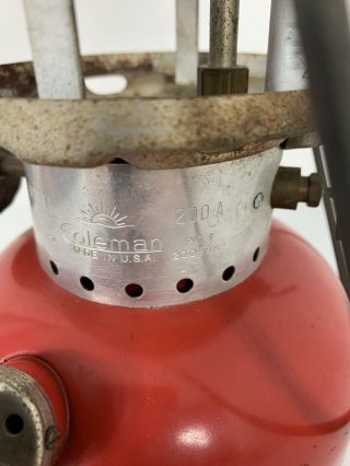 Vintage Coleman 200A Dated 3/55 Red No Globe 4
