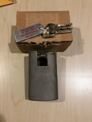 Rare 1988 Sargent & Greenleaf S&g High Security Padlock Model 831b - M1 W/3 Keys