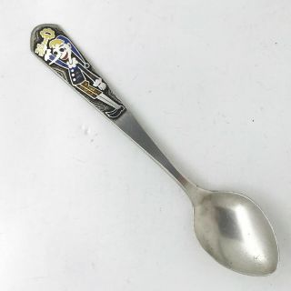 Russian Silver Enamel Tea Spoon " Pinocchio  БУРАТИНО "