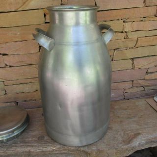 Vintage 40 qt Stainless Steel Milk Can 10 gal Firestone Sani - Brite Lowered Price 2