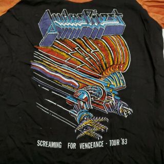 Vintage Judas Priest Tour 1983 T - Shirt Medium Single Stitch Never Worn Screaming 3