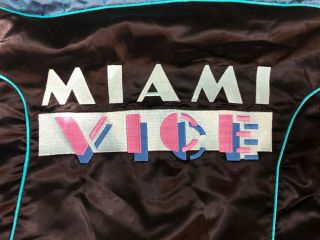 VINTAGE 80 ' S MIAMI VICE TV SHOW OFFICIAL SATIN PROMO JACKET SIZE small 5