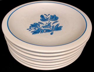 Pfaltzgraff Yorktowne (usa) 10 - 1/4 " Large Dinner Plates (7) Vintage Stoneware