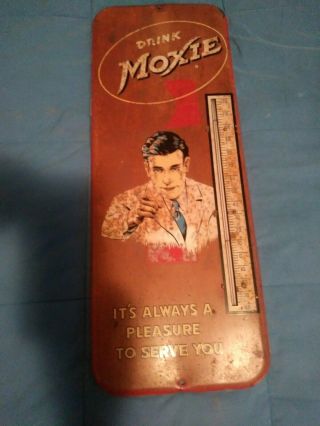 Moxie Vintage Advertising Thermometer Sign