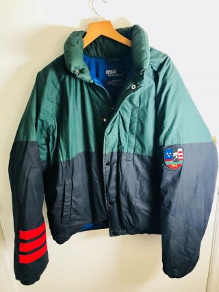 Vintage Polo Ralph Lauren Ski Jacket Puffer 90s Size Xl X Large