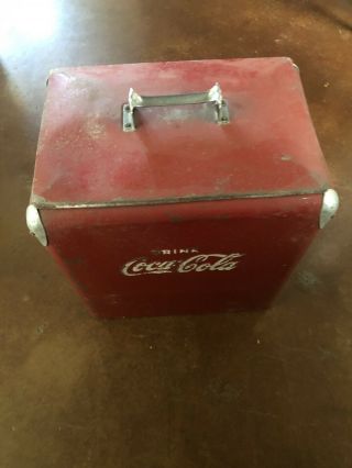 Vintage 1950s Drink Coca Cola Cooler,  Progress Refrigerator Co.  Louisville,  KY. 3