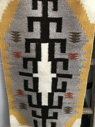 Vintage Navajo Rug Storm Pattern Blanket Wall Hanger 30” X 18” Native American 3