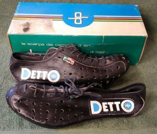 Vintage Detto Pietro Milano,  Italy Bicycle Cycling Shoes Size 42