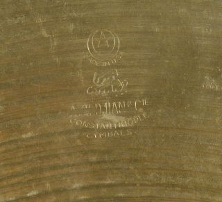 RARE Vintage A Zildjian & CIE Vintage 18” Cymbal Constantinople 1795g. 8