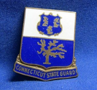 Wwii Connecticut State Guard Di Unit Crest Pin