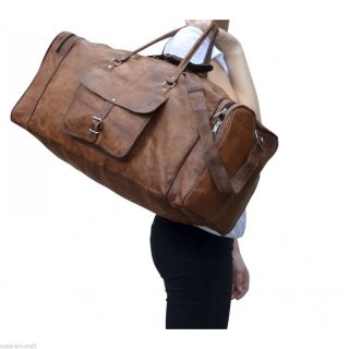 Leather Bag Lightweight Travel Men Duffle Gym Vintage Weekend Luggage Overnight