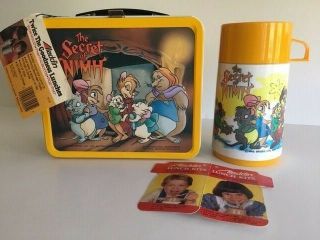 The Secret Of Nimh - Vintage,  Metal Lunch Box & Thermos - With Tags - 1982