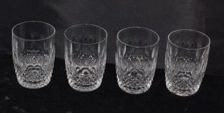 4 Vintage Waterford Crystal Colleen Double Old Fashioned/tumbler Glasses - 4.  5 " H