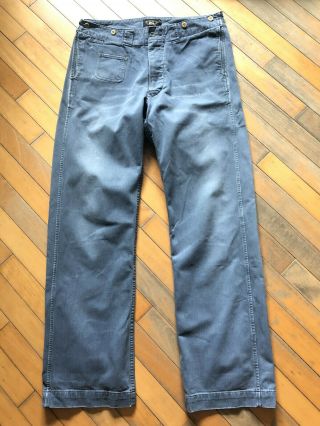 Rrl Double Rl Hbt Navy Deck Pant Vintage Ralph Laurensize 34