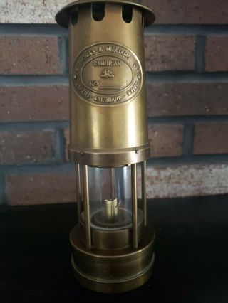 Vintage E Thomas & Williams Cambrian Brass Miner 