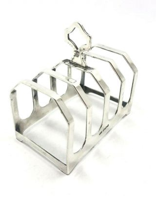 Art Deco Sterling Silver Four Slice Toast Rack 1911 Rare Great Novelty Item Rare