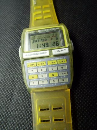 Rare Casio Vintage Digital Watch Micro Cosmos Dinosaur Calculator Dbc - 63 1276
