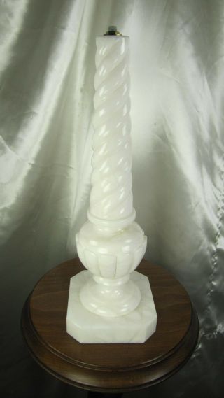 French Onyx Alabaster Lamp Base Parts Marble Vintage 3