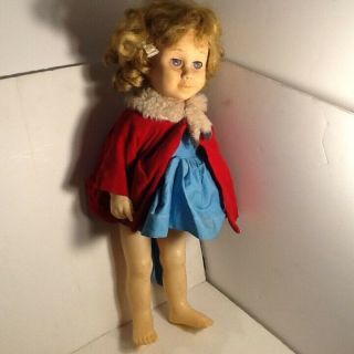 Vintage Chatty Cathy Doll Mattell 1960 Blonde With Dress And Coat