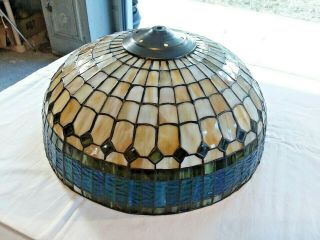 Vintage Large Tiffany Style Stained Glass Lamp Light Shade
