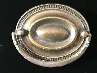 Vintage Large Oval Brass Ring Drawer Pull Brass Knob (SET of 10) 2