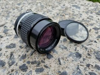 Vintage Nikon NIKKOR 105mm 1:2.  5 AI - S Lens Mid - Telephoto 2