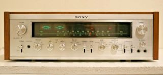 Vintage Sony Str - 7055 Stereo Receiver Wood Cabinet Made In Japan