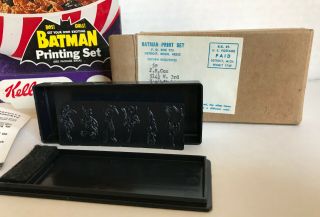Vintage 1966 BATMAN & Robin TV comic CEREAL BOX And Premium PRINTING SET 3
