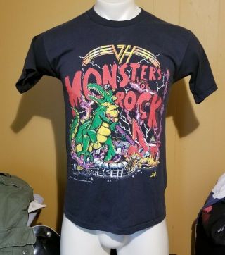 Vintage 1988 Van Halen Monsters Of Rock T - Shirt Tee Shirt Large