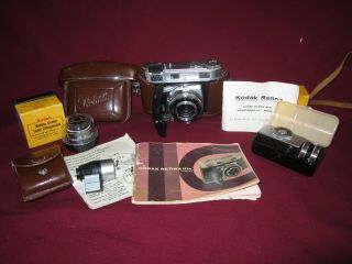 Vintage Kodak Retina 3c Camera,  Case With Strap,  50mm Schneider Lens & Extra 