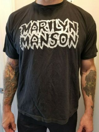 Vintage Marilyn Manson T - Shirt 1995 XL Smells Like Children 3