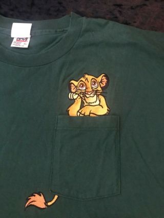 Vintage Disney Lion King Simba T - Shirt 1994 Promo Item Never Worn Xl