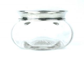 Antique Edwardian Sterling Silver Dressing Table Vanity Jar Pot London 1901