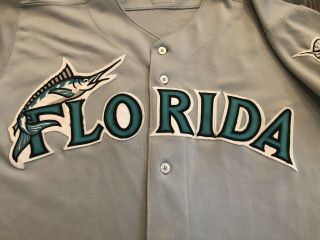 Vintage Russell Pro Cut Team Issued FLORIDA MARLINS Jersey Size 44 Large L 2