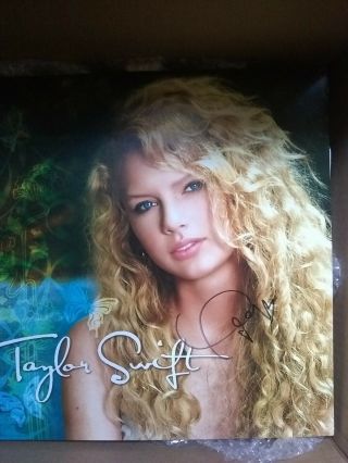 Taylor Swift Signed Lp Turquoise Vinyl Record Store Day Rare