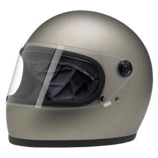 Biltwell Inc Gringo S Retro Full - Face Helmet (flat Titanium) Choose Size