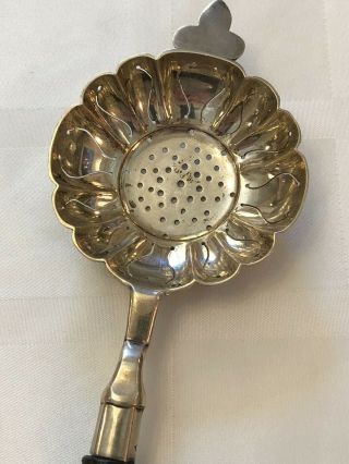 Fine Antique Silver Sterling 2 French Tea Strainers 3