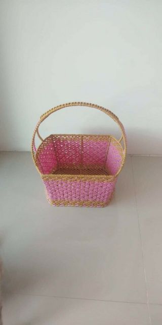 Women ' s StrawBag Handwoven Basket Bag Handbags Beach Vintage Style Thai Handcraf 5